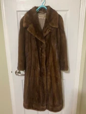 Vintage Holt Renfrew natural mink fur coat, full length, size small