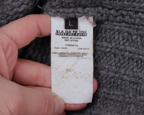 NAPAPIJRI Alaska Ski Patches Strick Wolle 1/4 Half Zip Sweater Pullover Gr. S - Bild 13 von 15