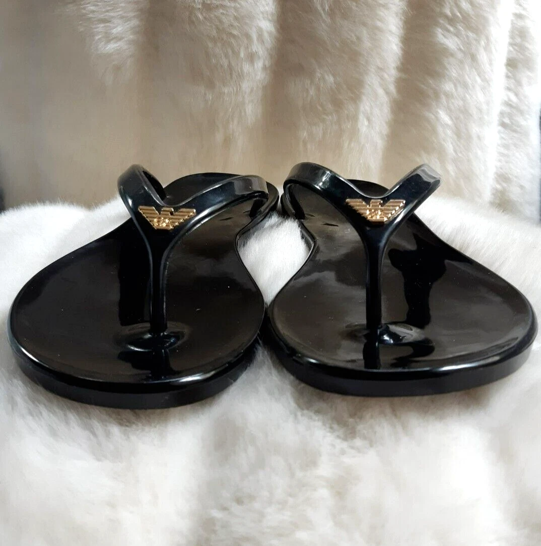 Armani flip hotsell flops womens
