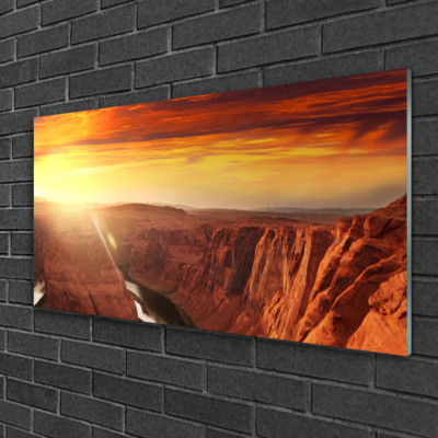 Tableau Moderne Sur Verre – Impression Grand Canyon 100x50 Cm, Décor Brut Et élégant