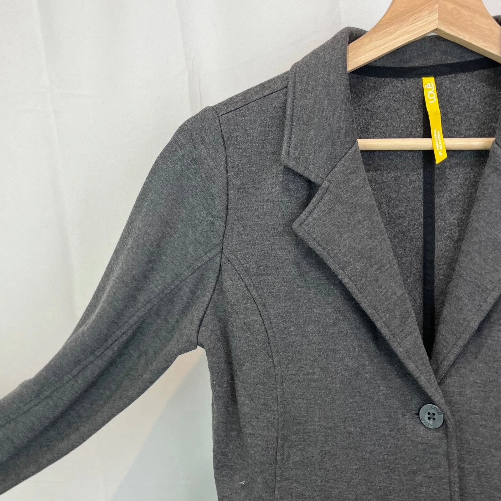 lole cozy knit blazer 3 button heather jacket