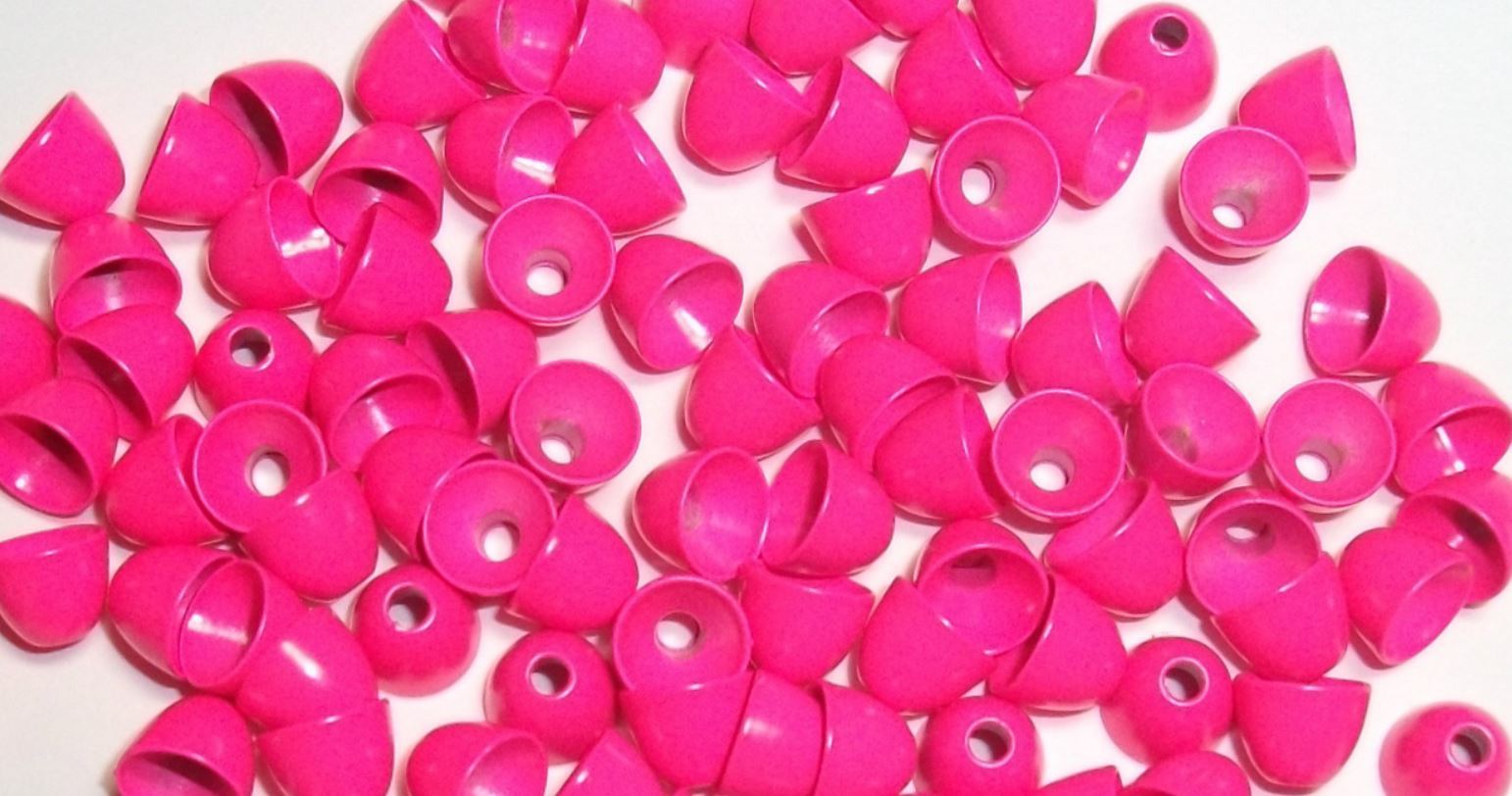 Premium Metallic Pink Brass Beads For Fly Tying - 25 Count, 7 Sizes Available