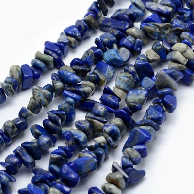 Lapis Lazuli Natural Chip Beads Strands Size: 5~8mm wide  Hole:1mm 33''(84cm)