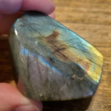 Labradorite Free Form Feldspar Mineral Specimen 2.3in x 1.76in x 1.16in, 110g