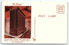 1950s JACKSONVILLE FL THE ROOSEVELT HOTEL CAMELLIA ROOM POSTCARD P2387