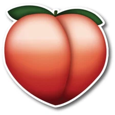 Peach Emoji Magnet Decal Perfect for Car Truck SUV Mailbox or Fridge