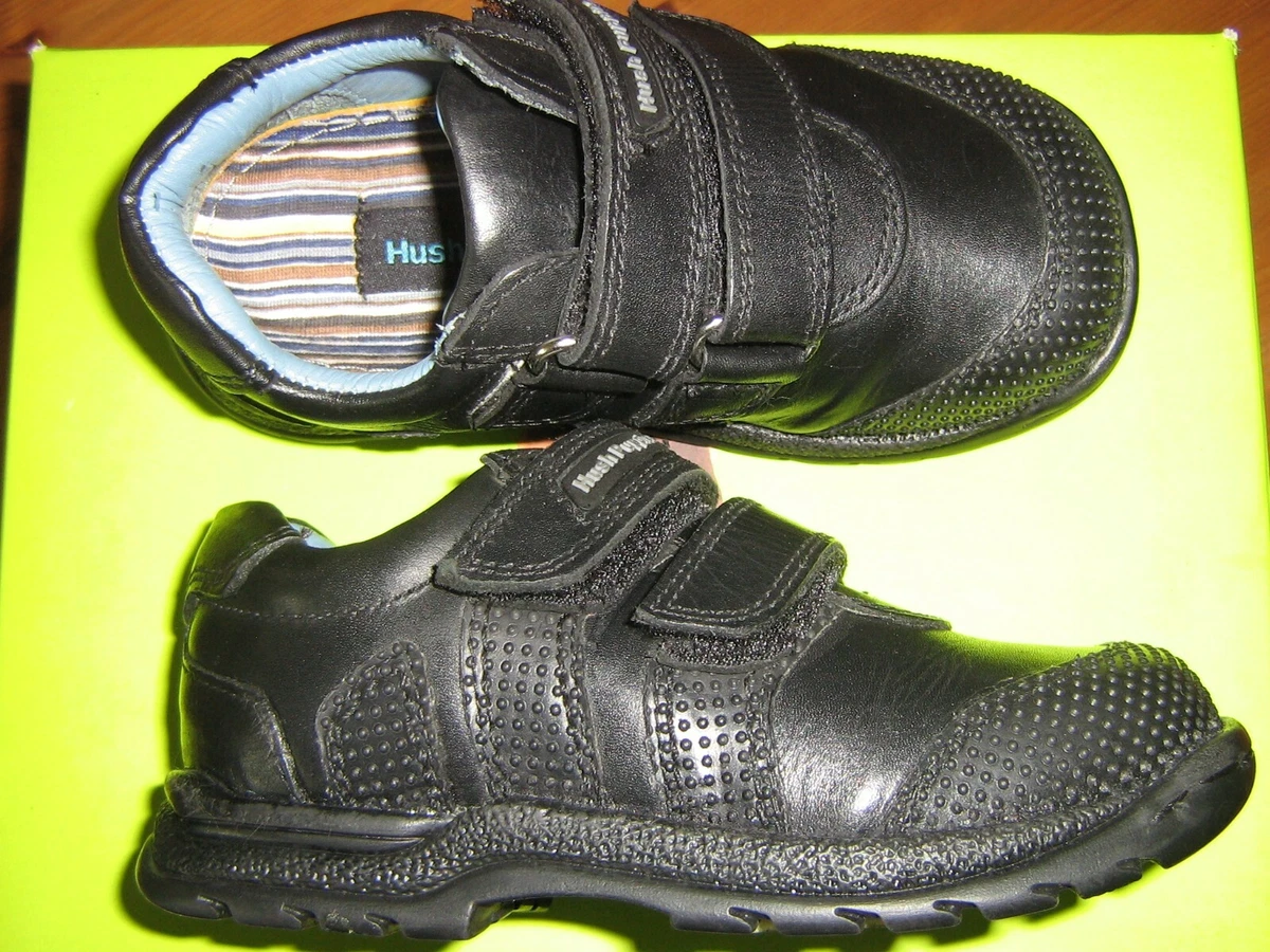 Hush Puppies Size UK 7 Infants Black Leather First School Shoes E