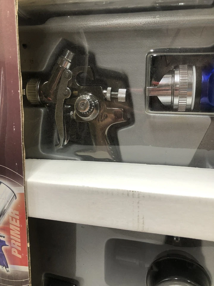 Kit de pistola pulverizadora ATD 9 piezas HVLP ATD-6900 NOB nunca usado! Sin máscara Foto 2 de 4