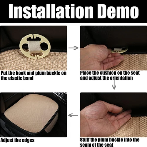 Summer Car Seat Covers With Pocket Cool Cushions Pad Mat Comfortable Universal - Imagen 6 de 31