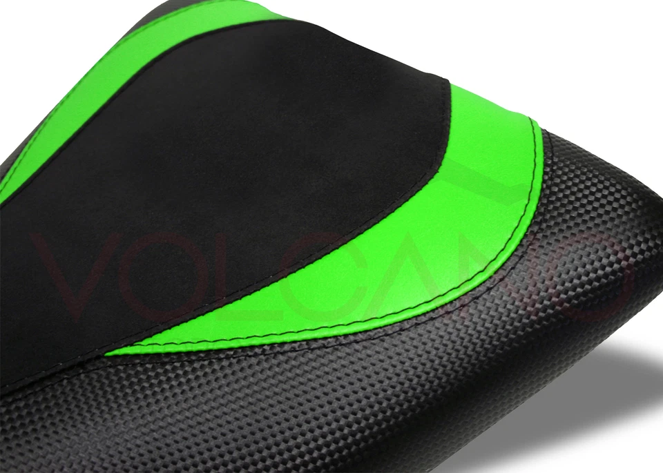 Capa de assento FIT KAWASAKI Z750 Z1000 2003-2006 design vulcão VERDE A antiderrapante - Imagem 3 de 4