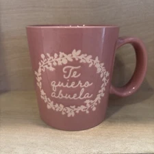 16oz Mothers Day Stoneware Te Quiero Abuela Mug Pink coffee Mug