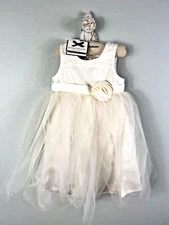 Wendy Bellissimo Tulle Ivory/Pink Rosette 2pc Dress 24 mos. NWT Wedding