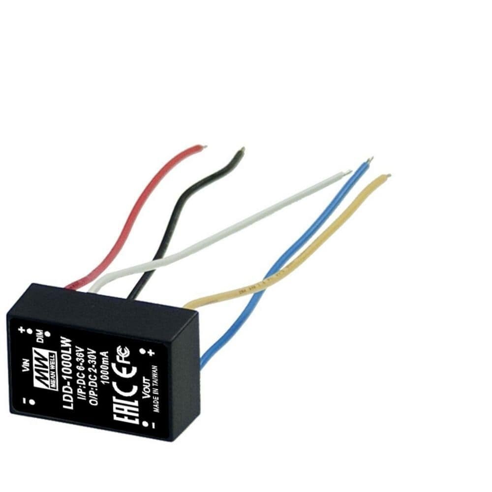 LDD-1000LW - Mean Well - Convertitore dc-dc CC - 24W 1000mA - Ingresso 12VDC/24V