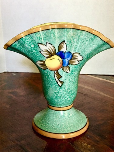 Vintage Noritake Obst 5x5 Fächerform Fuß Knospen Vase - Bild 4 von 5
