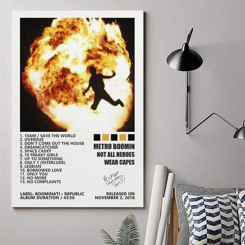 Metro Poster Boomin Not All Heroes Wear Capes Music Album Cover Posters for Room - Picture 4 of 6