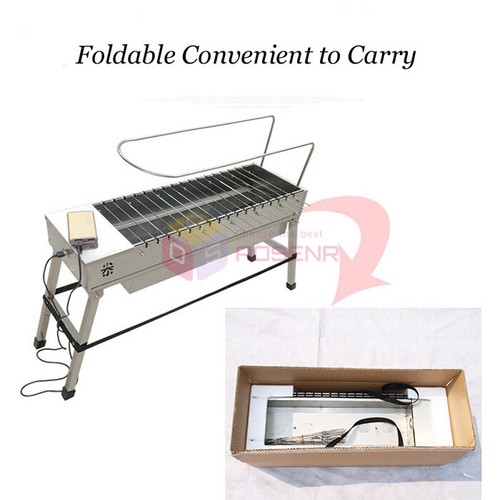 Foldable USB Electric BBQ Charcoal Grill Automatic Flip Folding Barbecue Stove - Picture 8 of 10