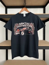 Vintage 2000s Social Distortion Punk Rock Band Black T-shirt Sz M