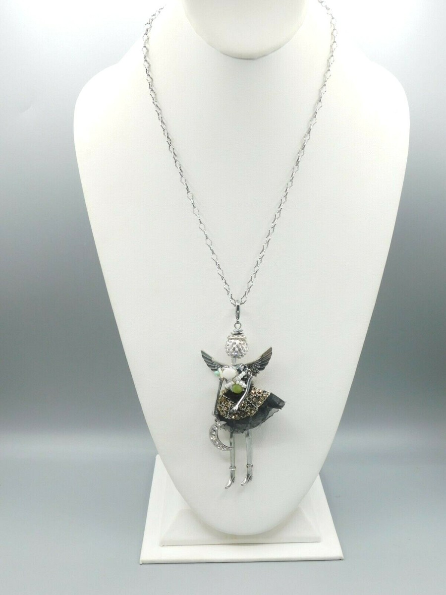 Jacqueline Kent JK Angel Necklace Pendant Rhinestone Jacqueline Kent JK Angel Necklace Pendant Rhinestone