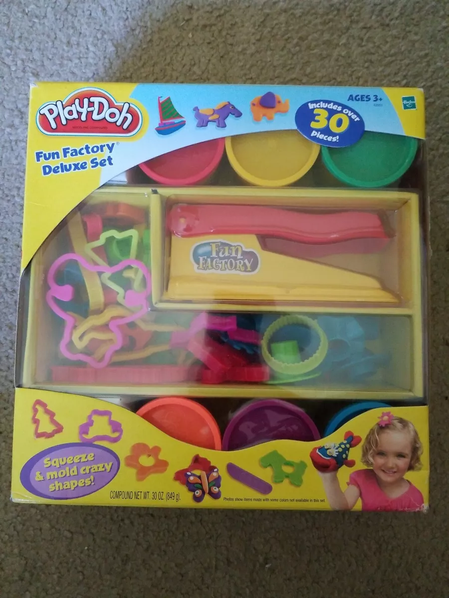 Fun Factory Deluxe Play-Doh Set Over 30 Tools Included with 6 Colors of  Play-Doh