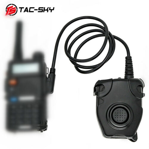 TS TAC-SKY tactical headset walkie-talkie tactical adapter u94 PTT K 2 Pin Plug - Foto 1 di 9