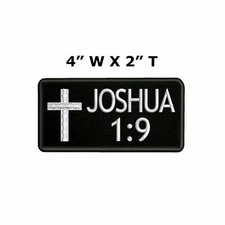 Joshua 1:9 Embroidered Patch Iron-on/Sew-on Religious Bible Verse DIY Applique