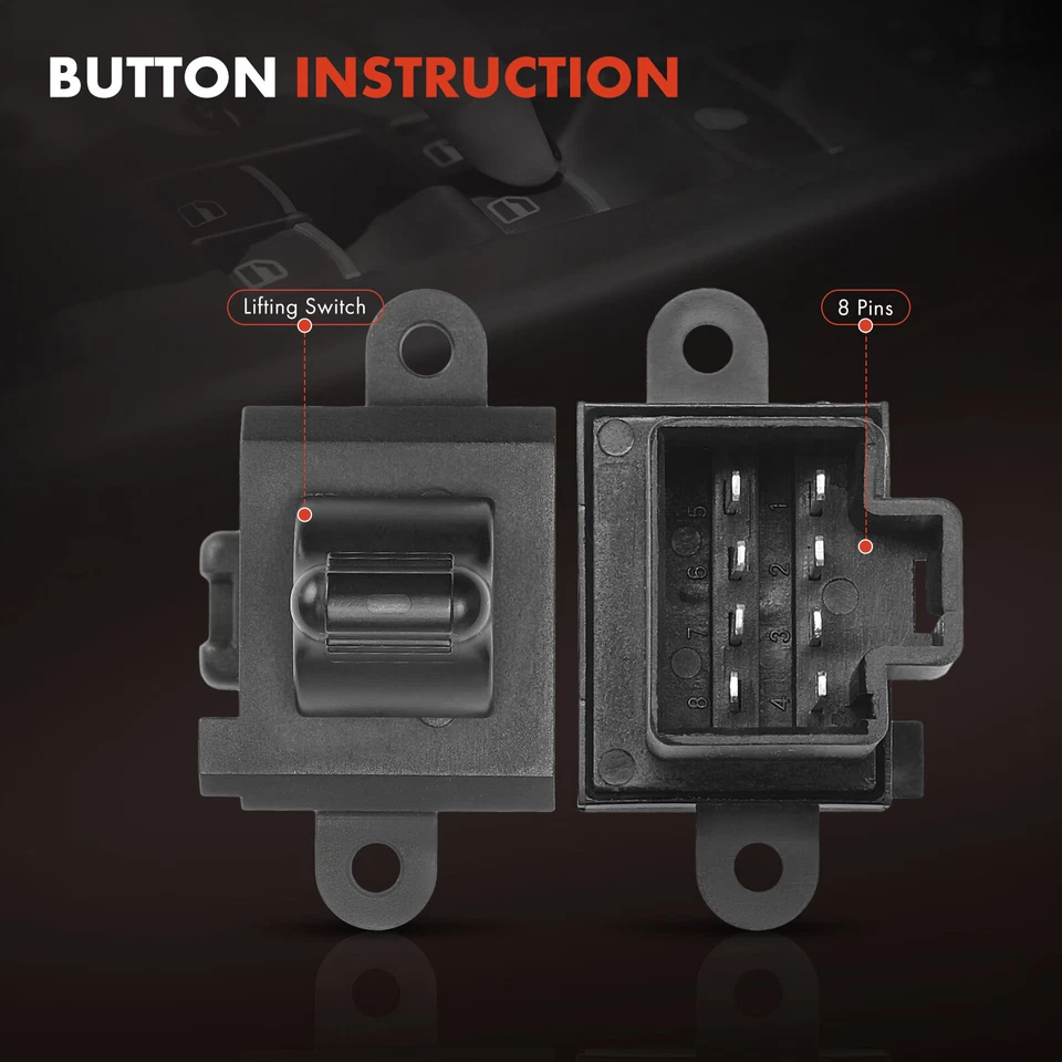 Interruptor de ventana eléctrica izquierda o derecha para Dodge Neon 2000-2005 Plymouth Neon 2000-2001 Foto 4 de 4