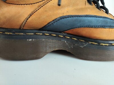 RARE Dr Doc Martens 8345 Vintage England blue yellow platform