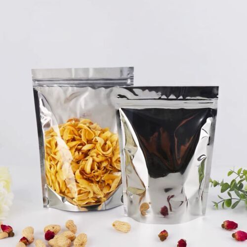 Stand-Up Heat Seal Foil Bags Clear Zip Lock Food Grade Pouch Easy Access & Use - Picture 3 of 16