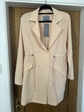 Brand New B.young Light Pink Trench Style Thin Coat Jacket Size 36 Uk 8