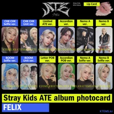 Stray Kids ate photocard Felix limited ver letter accordion album Lip card