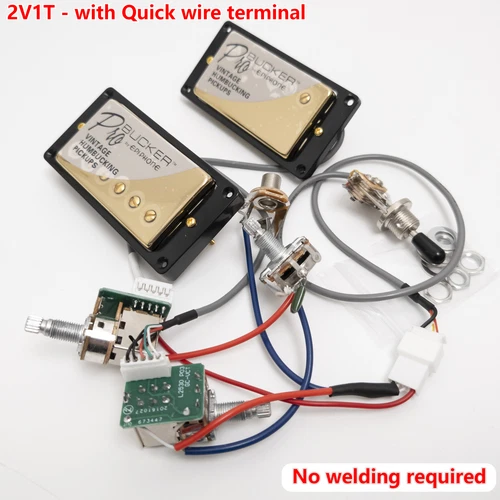 For Gibson Epiphone ProBucker Humbucker Pickup 2V1T Push Pull Wiring Harness Set