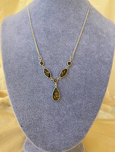 COLLANA GIROCOLLO BALTICO MIELE VERDE CILIEGIA o MULTICOLORE AMBRA E ARGENTO STERLING - Foto 8 di 16