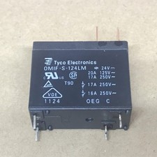 2pcs Tyco OMIF-S-124LM 24VDC Miniature Power Relay 20A 24VDC 4 Pins RH