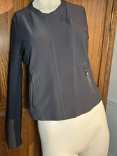 Athleta Stellar Moto Jacket Black XS Full Double Zip Long Sleeve Zip Pockets
