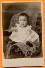 Portrait of a Baby, circa 1890s Old Cabinet Card