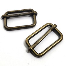 20 Handbag Adjuster Slider Belt Keeper Metal Sliding Bar Buckle Webbing 1.25"x1"