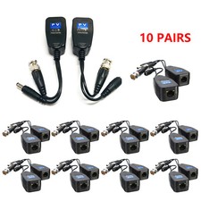 10 Pairs HD-CVI TVI AHD CVBS Passive Video Balun RJ45 Transceiver Connector lFnd