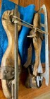 Antique 19th Century Primitive Wood Leather and Metal Ice Skates — photo 3