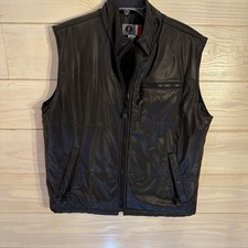 Arizona Jeans Co Quilted Men  s Black Vest Size Medium