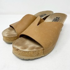 Mephisto Lisane Women's Cork Wedge Sandal Beige Leather Size 38 EU / 7 US