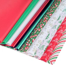 100 Sheets Christmas Tissue Paper for Gift Wrapping Bags, 20'' x 20'' Christmas