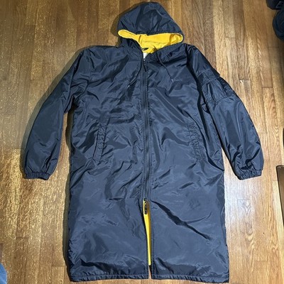 Adoretex Adult Black Swim Parka With Yellow Fleece Lining & Hood - Medium