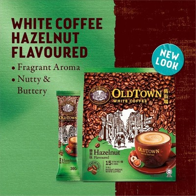 OLDTOWN Hazelnut Instant Premix 3in1 White Coffee 31.6g x 15s