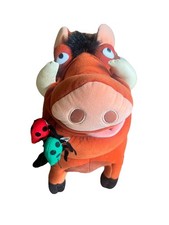 Vintage Disney Pumba The Lion King Large 15" Plush Toy With Grub Bugs