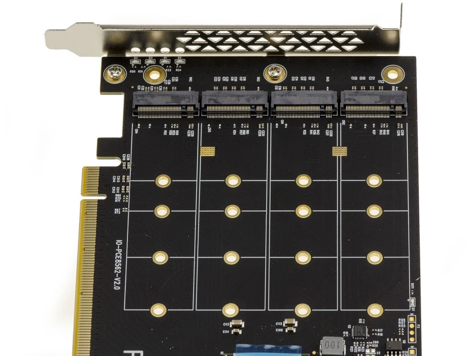 Controller Card Pcie 3.1 16x For 4 SSD M2 Nvme - 4x M.2 Ngff - ASM2824 - Image 2 of 3
