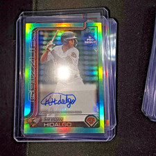 2025 AQUA FOIL TOPPS PRO DEBUT #PD-46 KELVIN HIDALGO RC AUTO 57/75 - ROCKIES