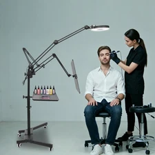 Ink Art Cart with LED Light, Rolling Workstation For Salon/Ink Art Studio