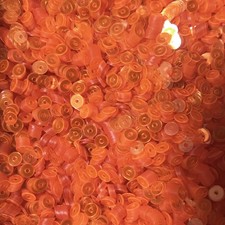 5mm Sequins Orange Transparent Fluorescent Made in USA