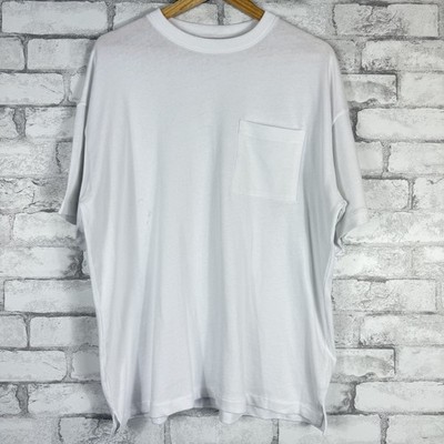 MADEWELL NWT 100% Cotton Garment-Dyed Oversized White Pocket Tee MEDIUM NN250