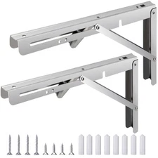 8"-20" Folding Shelf Bracket Heavy Duty RV Campervan Table Extension Wall Hinges